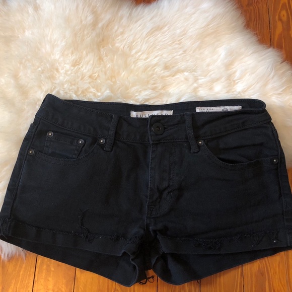 black low rise shorts